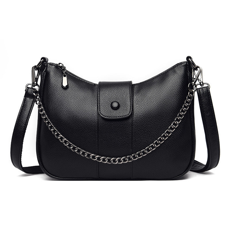 Stylische Ein-Schulter Tasche im Dumpling-Design