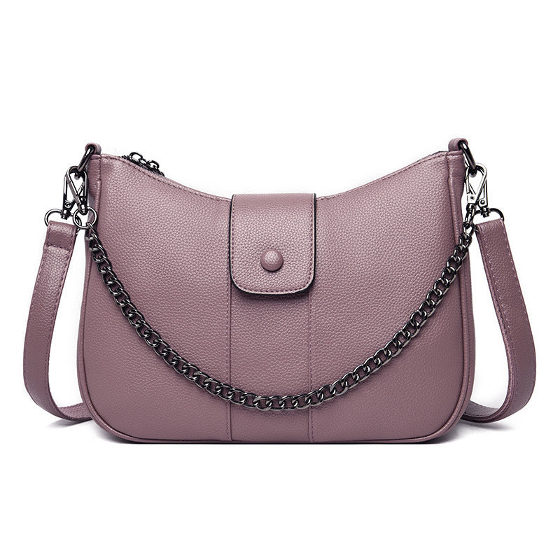 Stylische Ein-Schulter Tasche im Dumpling-Design