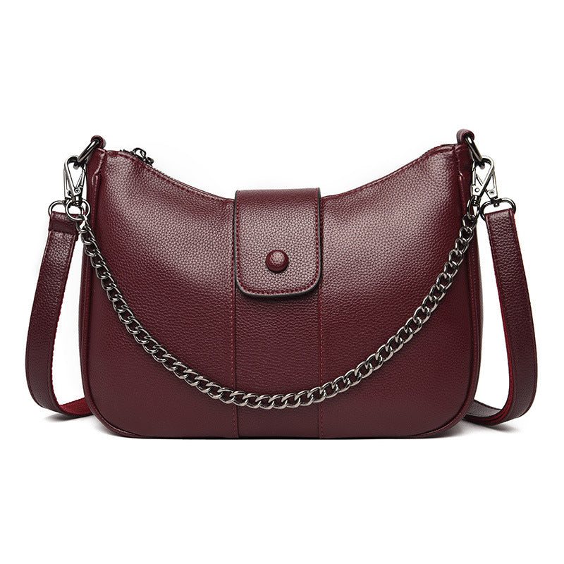 Stylische Ein-Schulter Tasche im Dumpling-Design