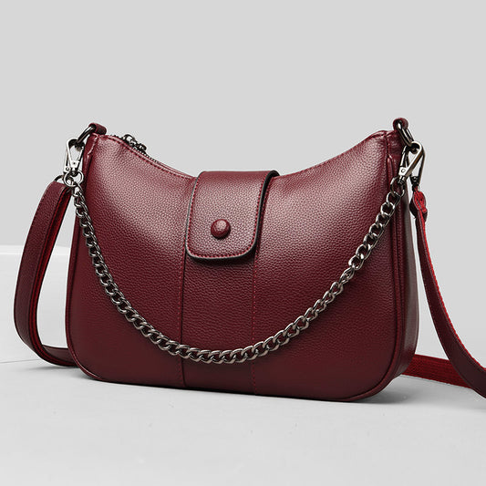 Stylische Ein-Schulter Tasche im Dumpling-Design