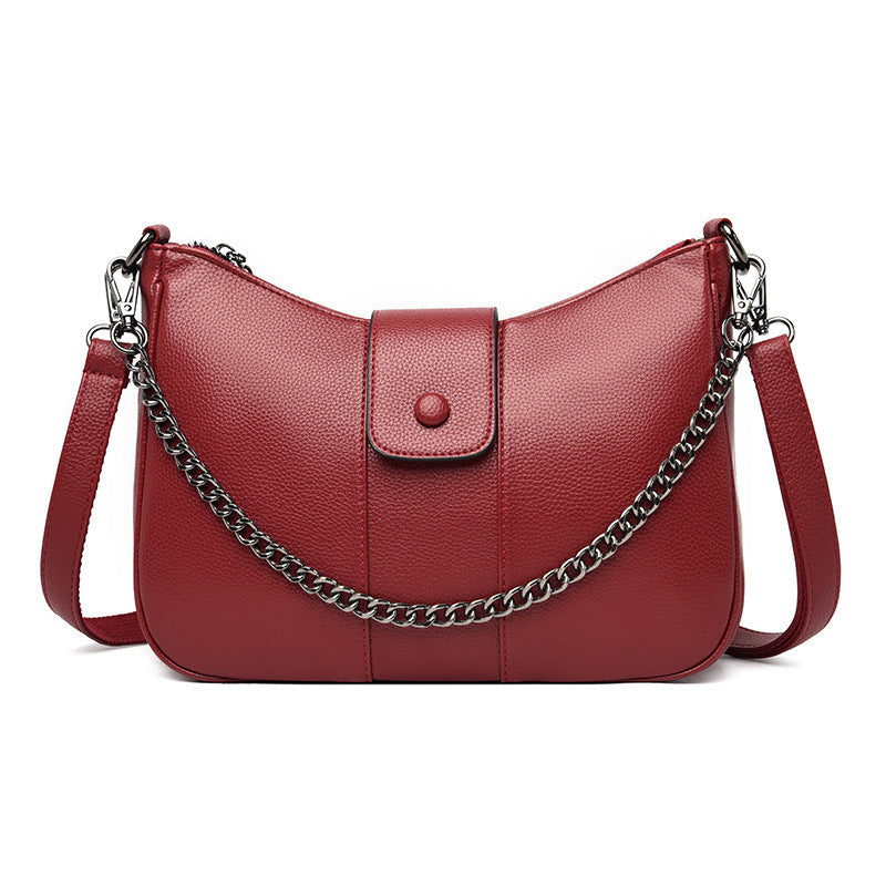 Stylische Ein-Schulter Tasche im Dumpling-Design